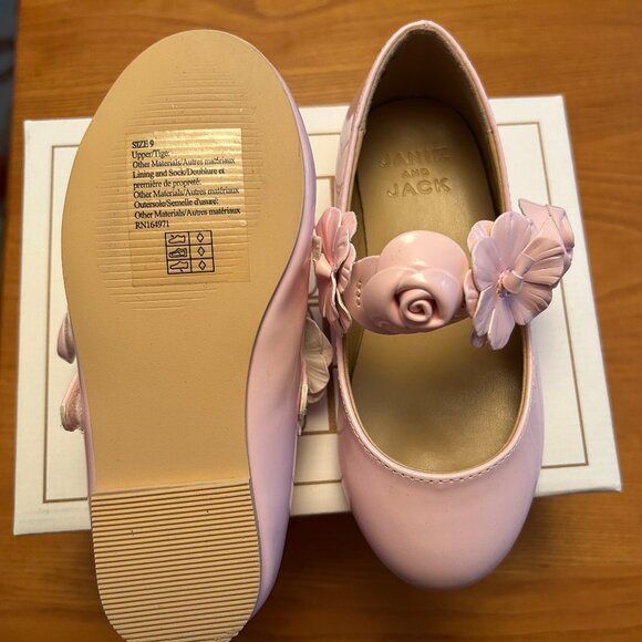 Janie & Jack Toddler Girl Pink Patent Shoes - NWT - Picture 4 of 6